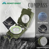 Hlau Waterproof Compass nrog Daim Ntawv Qhia Ntsuas Daim iav